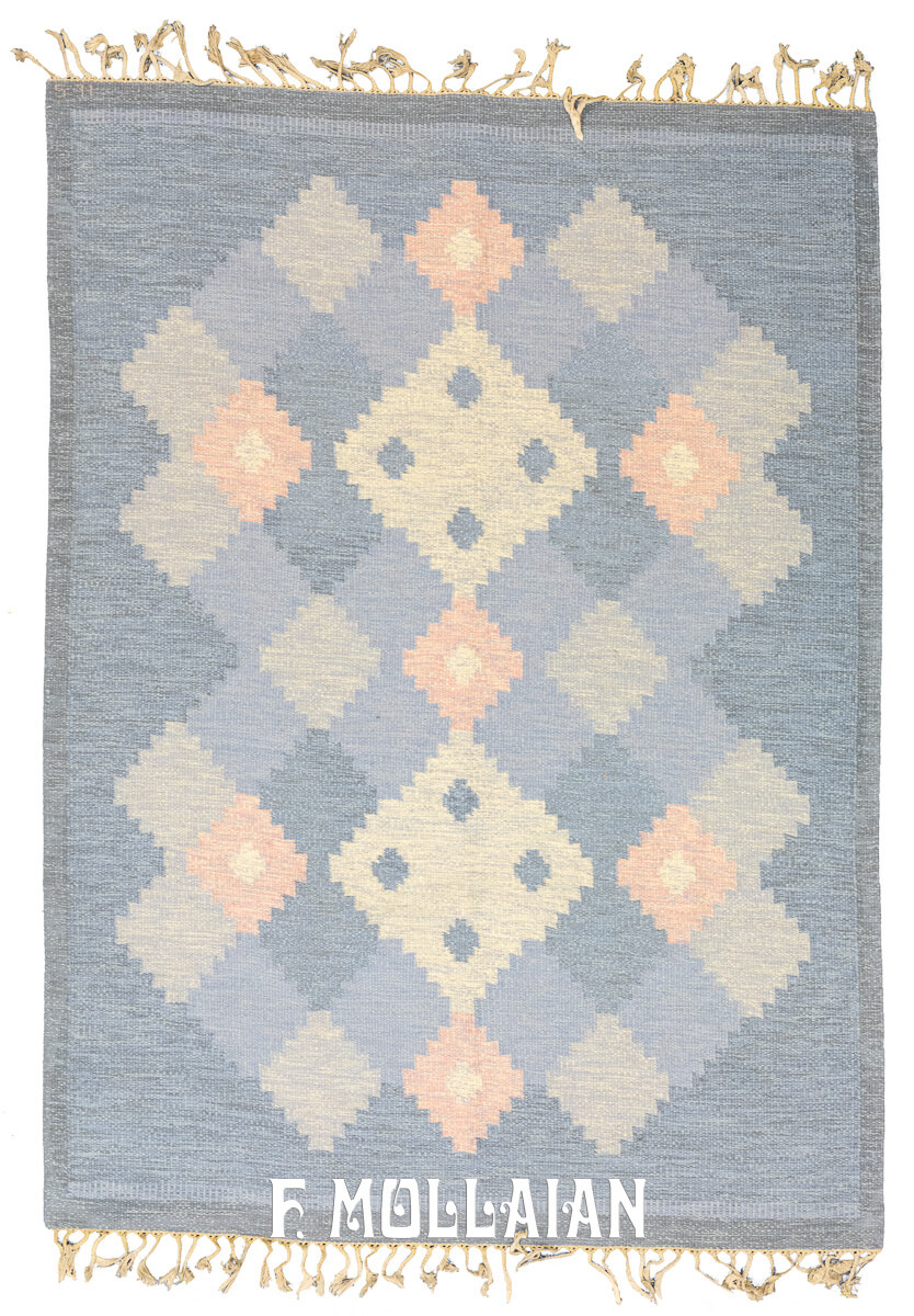 Rollakan Swedish Flat-weave Rug Pastel Color n°:681928